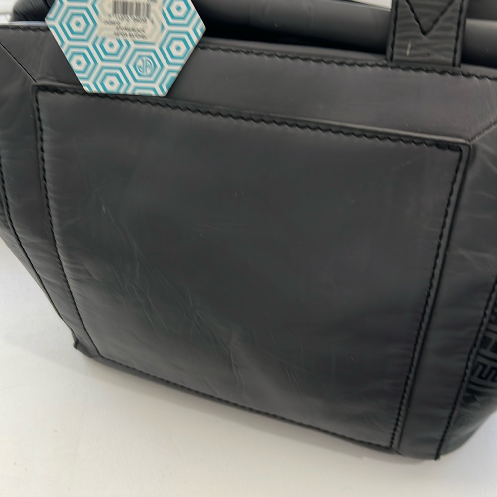 Jonathan Adler gray leather Satchel Bag with Structured Design - Picture 4 of 14